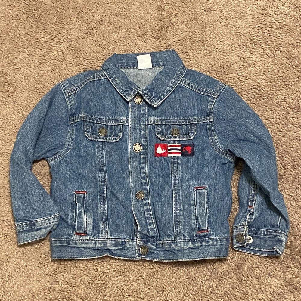 Carters 24M 2T Jean Jacket Nautical Whale